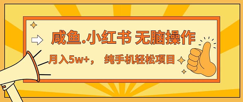 2024最赚钱的项目，咸鱼，小红书无脑操作，每单利润500+