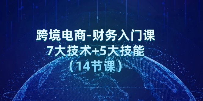 跨境电商-财务入门课：7大技术+5大技能（14节课）