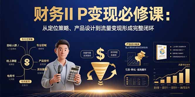 财务IP变现必修课：从定位策略、产品设计到流量变现形成完整闭环