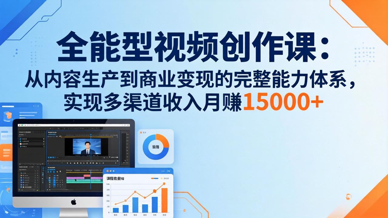 全能型视频创作课-26年3月更新：从内容生产到商业变现的完整能力体系